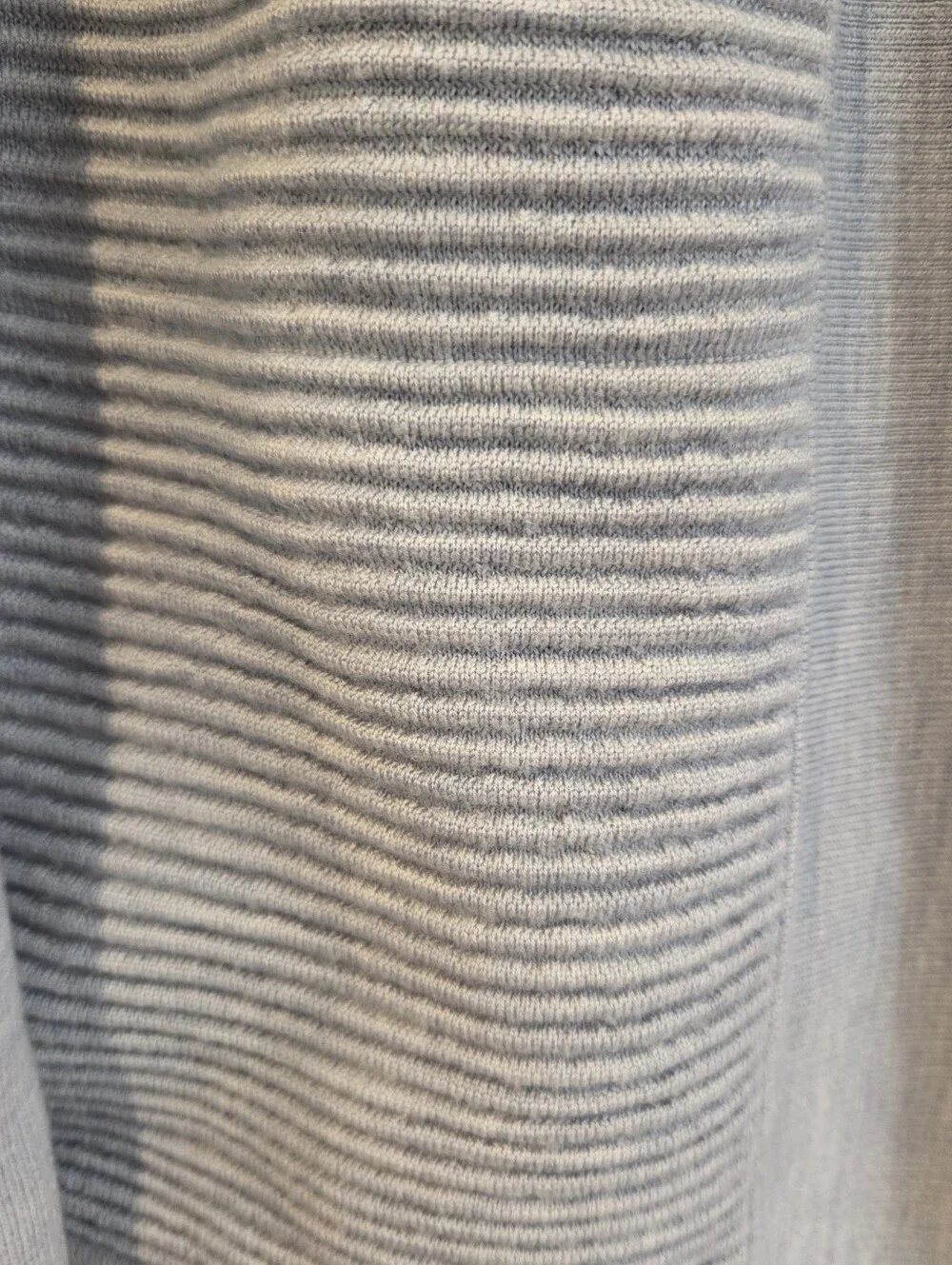 Lululemon Light Gray Blue Open-Front Ribbed Pocket Cardigan Sweater